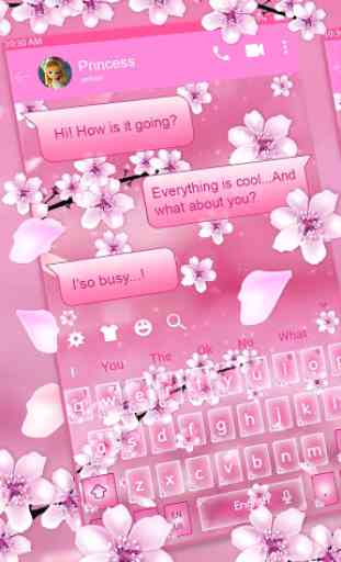 Cherry Blossom SMS Keyboard Theme 1
