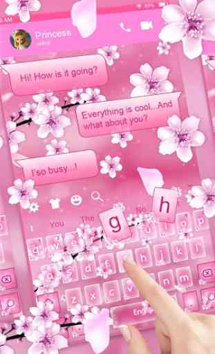 Cherry Blossom SMS Keyboard Theme 2