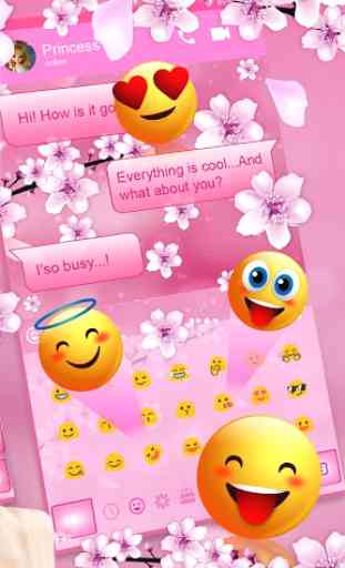 Cherry Blossom SMS Keyboard Theme 3