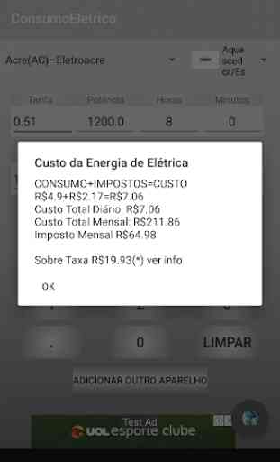 Consumo Elétrico - Calculadora do Custo da Energia 2