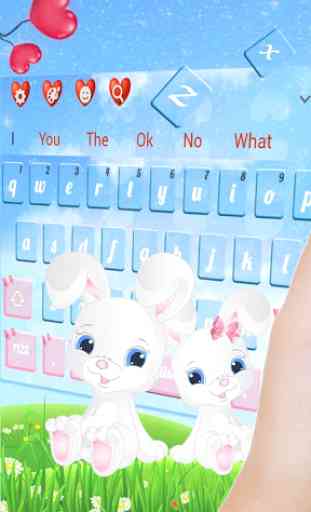 Cute Rabbit Keyboard Theme 1
