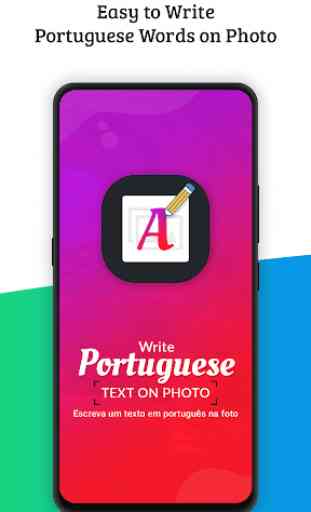 Escrever texto em português na foto 1