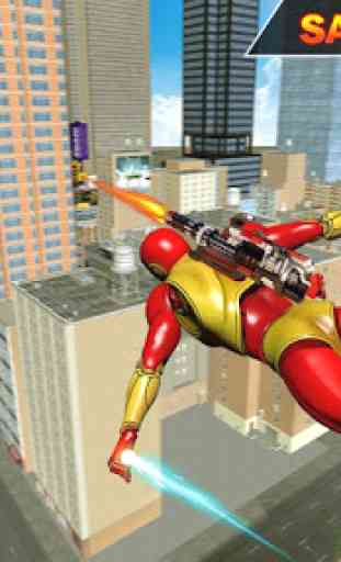 Grand Iron Superhero Flying Robot Rescue Mission 4