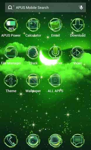 Green Moon-APUS Launcher free theme 2