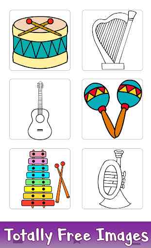 Musical Instruments Color by Number Book Pages 1