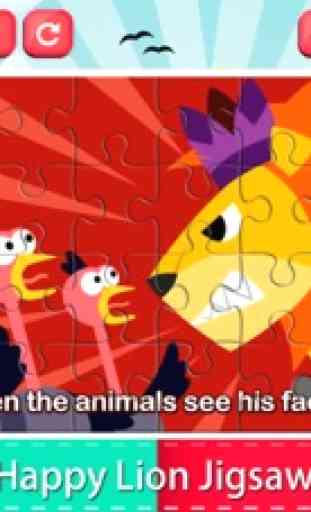 O leão desenhos animados quebra-cabeça jogos 2