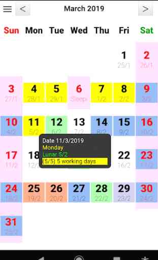 User Calendar 1