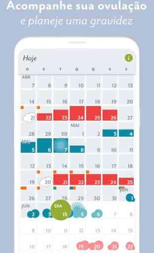 Calendário menstrual Clue: Ovulação e menstruação 3