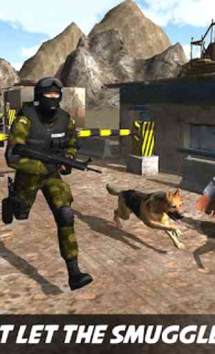 Border Patrol Sniffer Dog: Comando Army Dog Sim 3