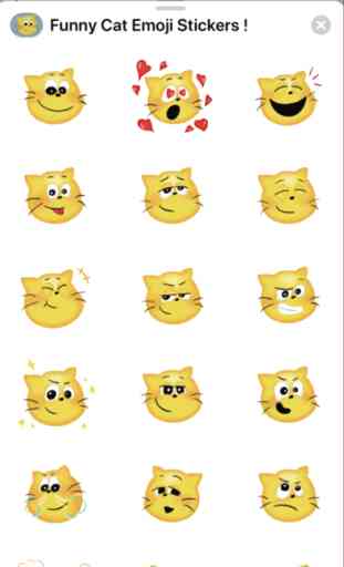 Gato engraçado Emoji adesivos! 2