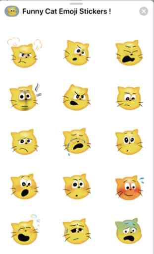 Gato engraçado Emoji adesivos! 3