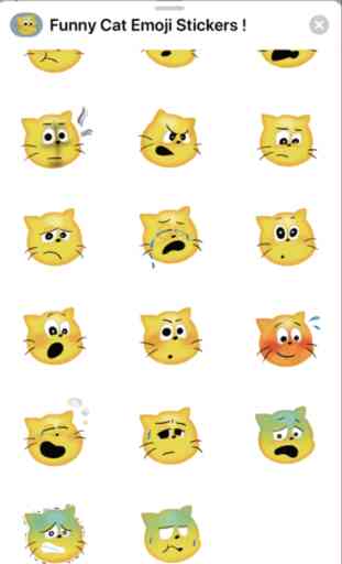 Gato engraçado Emoji adesivos! 4