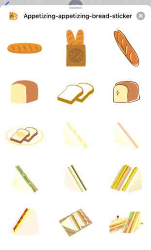 Adesivo de pão apetitoso 1