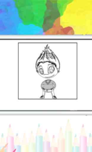 crianças livros para colorir: Caráter, Scribble & jogo do Doodle para crianças 3