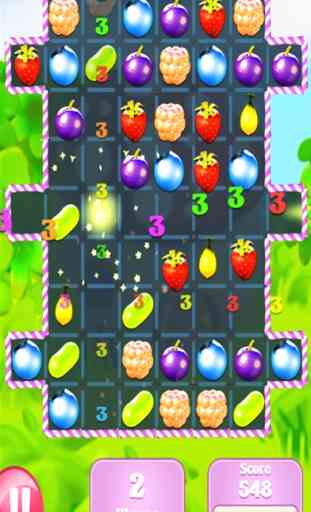 Berry Match 3 Deluxe Puzzle Frutas Jogo 3