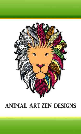 Designs Animal Arte Zen - Relaxante Ansiedade Apaziguador Coloring Book For Adults 1