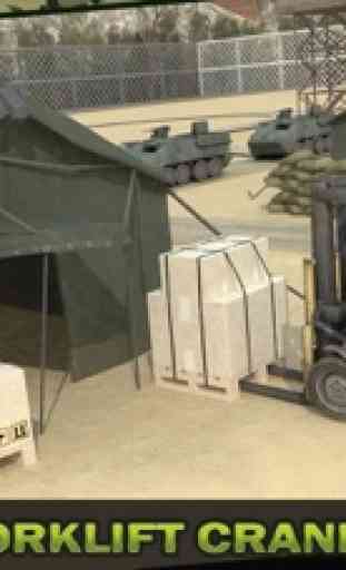 Exército Carga Avião Voar Simulador: Transporte Guerra Tanque dentro Campo de batalha 2