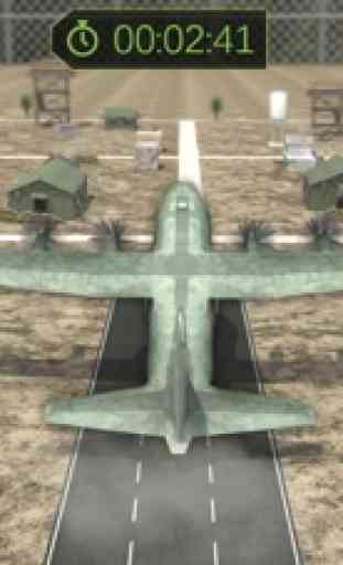 Exército Carga Avião Voar Simulador: Transporte Guerra Tanque dentro Campo de batalha 3
