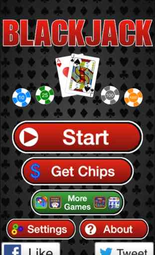 Blackjack - Simulador de Jogo de Blackjack 21 de Estilo de Casino Grátis 3