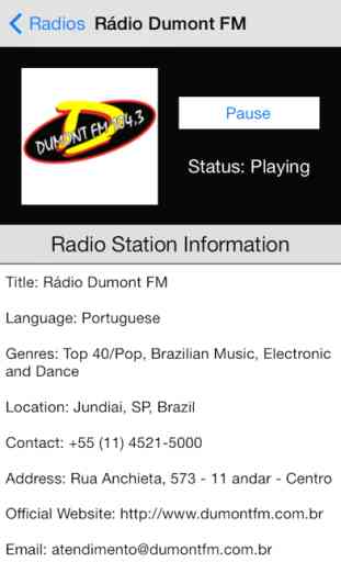 Brazil Radio Live Player (Brasília / Portuguese / português / Brasil rádio) 2