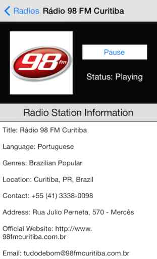 Brazil Radio Live Player (Brasília / Portuguese / português / Brasil rádio) 4