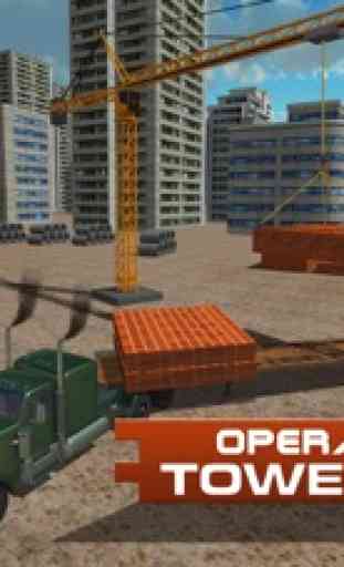 Construção de edifício Simulator 3D - jogo Builder guindaste Simulator 4