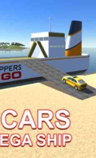 Carga carro navio transportador - dirigir o caminhão & velejar barco grande neste jogo de simulador 2