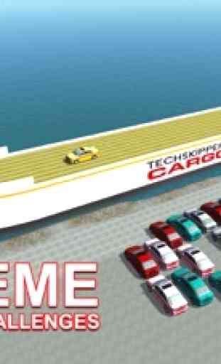 Carga carro navio transportador - dirigir o caminhão & velejar barco grande neste jogo de simulador 3