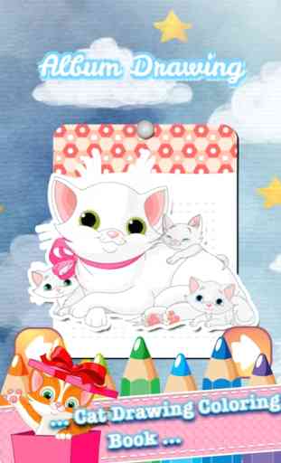 Desenho de gato jogos de pintura para crianças 2
