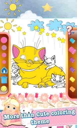 Desenho de gato jogos de pintura para crianças 4