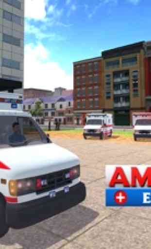 Cidade Ambulância de Emergência - estacionamento 3D e condução jogo de simulação 1