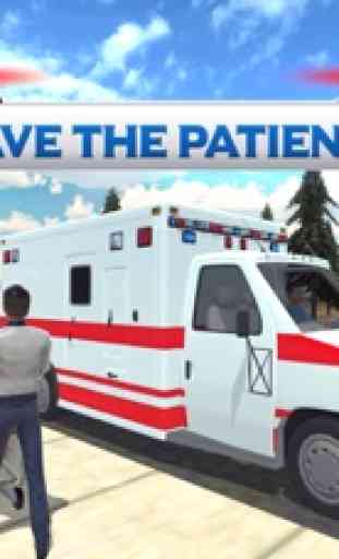 Cidade Ambulância de Emergência - estacionamento 3D e condução jogo de simulação 2