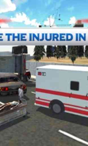 Cidade Ambulância de Emergência - estacionamento 3D e condução jogo de simulação 4