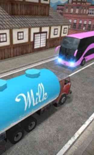 Caminhão de abastecimento da cidade Leite 3D 2