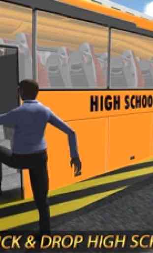 Cidade alto escola autocarro dirigindo academia 3D 2
