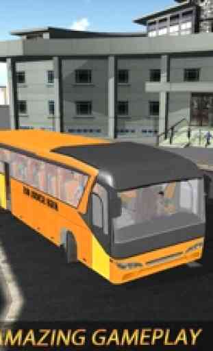 Cidade alto escola autocarro dirigindo academia 3D 3