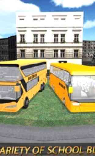 Cidade alto escola autocarro dirigindo academia 3D 4