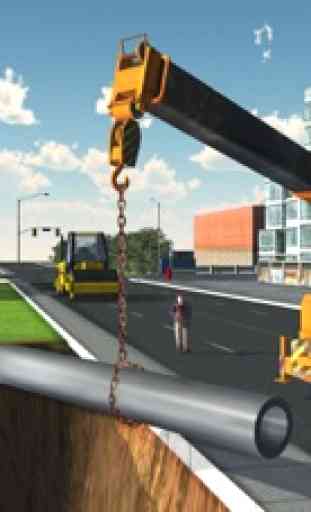 Cidade Construção 2016 - 3D guindastes pesados e Truck Simulation 4