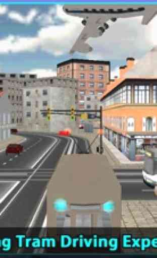 Cidade Tram Dirigir Condutor Sim 3D 4