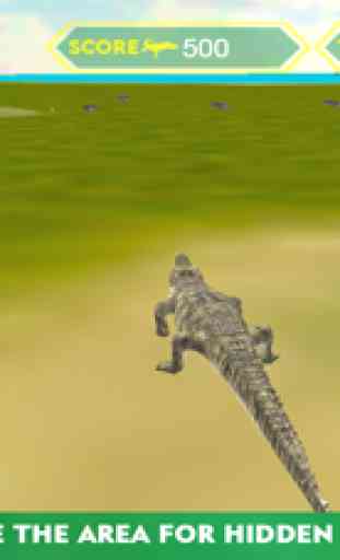 Crocodilo Ataque Simulator 3D - orientar o jacaré selvagem e caçar animais de fazenda 1