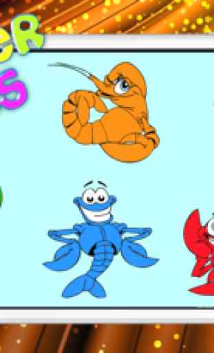 Coloring Quiz Lobster Color Test Learning Game Kid 1