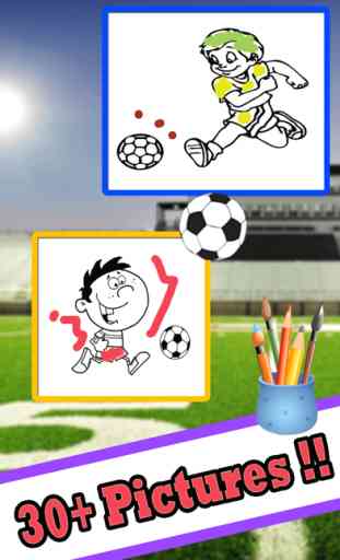 Bonito do futebol Coloring Book - Desenho e Pintura Jogos Página para Crianças 2