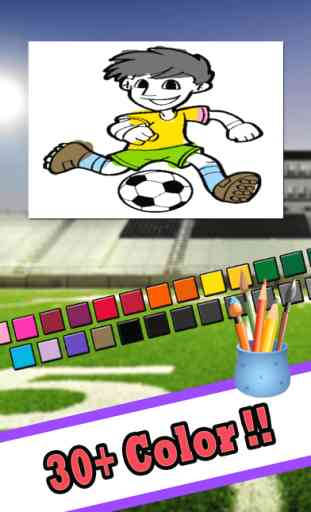 Bonito do futebol Coloring Book - Desenho e Pintura Jogos Página para Crianças 3