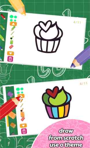Jogo Cupcake Coloring Book Crianças 3