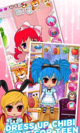 Jogos De Personagem Chibi Vestir Para Meninas Adolescentes E Crianças Grátis - Kawaii estilo linda princesa criador e anime bonito para menina 2