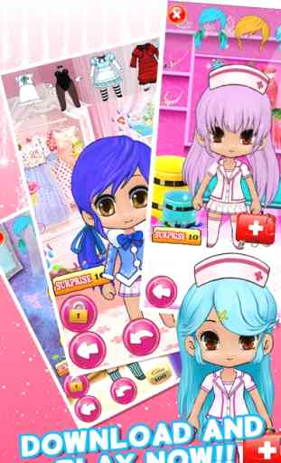 Jogos De Personagem Chibi Vestir Para Meninas Adolescentes E Crianças Grátis - Kawaii estilo linda princesa criador e anime bonito para menina 3