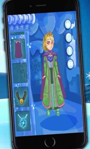 Vestir princesas - Jogo com fantasias de princesas do gelo para crianças 2