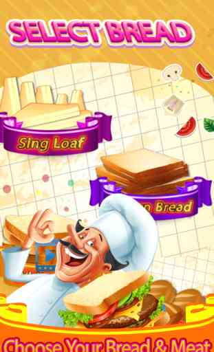 Jogos de fazer comida da Loja Virtual de Sanduíche 1