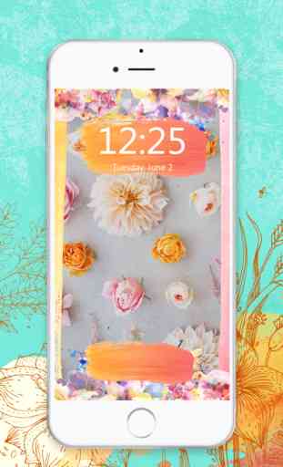 HD Papel de Parede Floral - Divertido Bloqueio De Tela E Florescendo Temas de Flores para iPhone 4