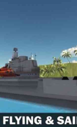 Helicóptero jogo de Transporte Navio Simulator vôo 4